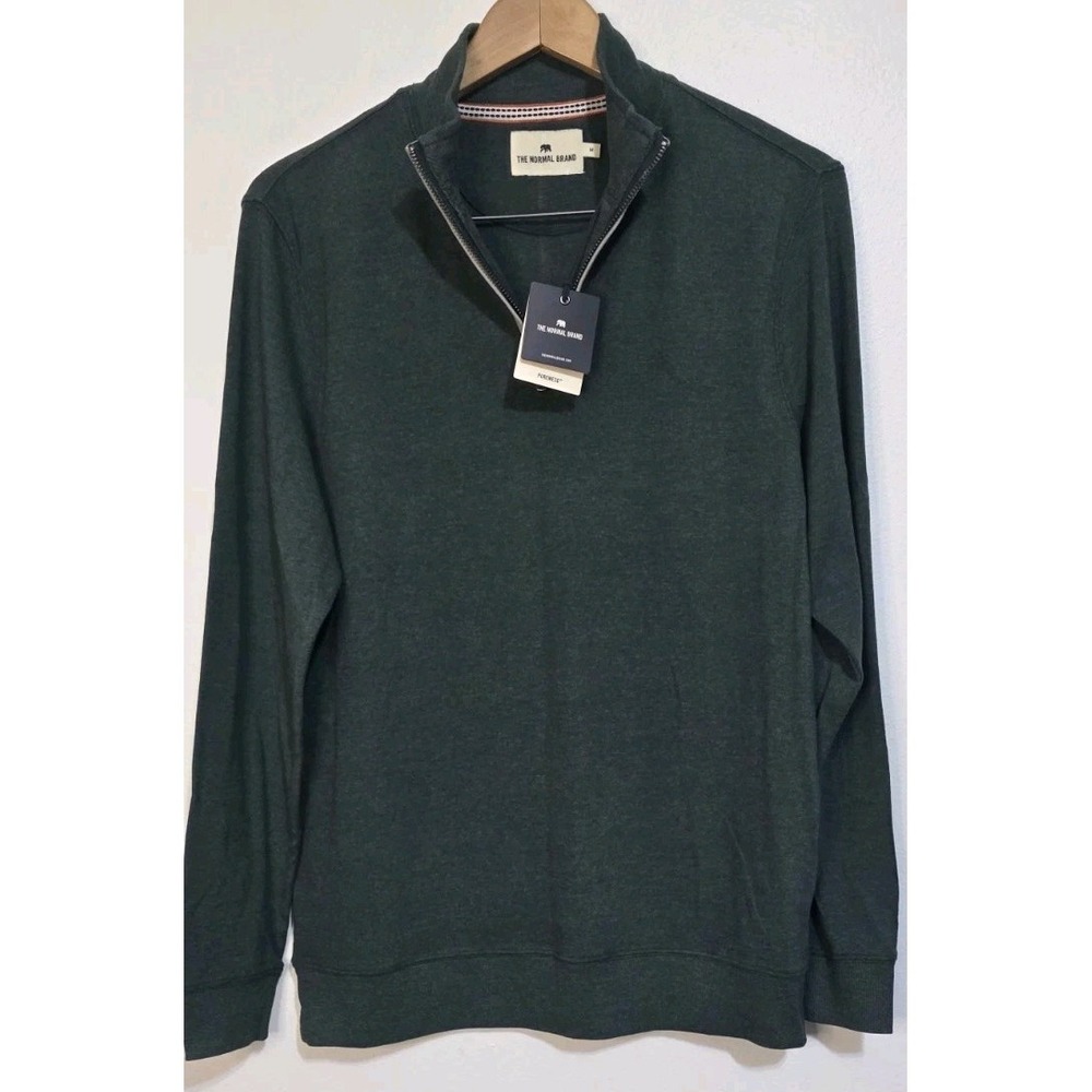 The Normal Brand Men S Puremeso Quarter Green Pullover Causal Long Sleeve Zip‎